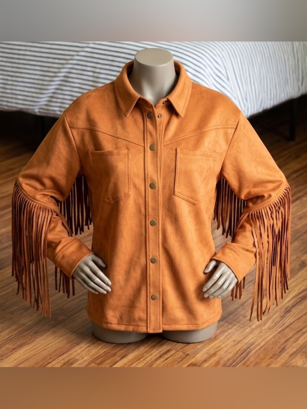 🧡🧡 Forever 21 Faux Suede Fringe Jacket 🧡🧡